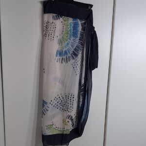 Chic Blue and White Swim Sarong